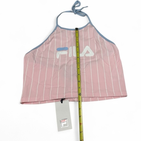 NWT Fila Pink and White Stripe Halter Top Large - Picture 5 of 7